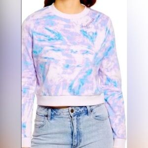 NWT BP Happiness Womens Size Large Tie Dye Crop Sweatshirt